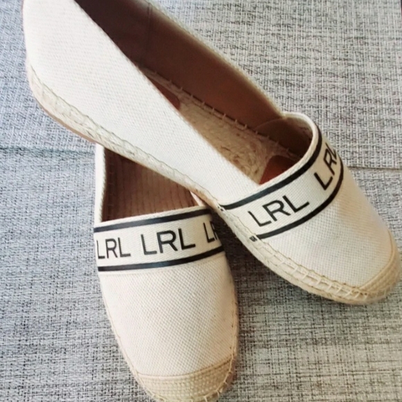 Lauren Ralph Lauren Cream Espadrilles Classic Design - Picture 3 of 8
